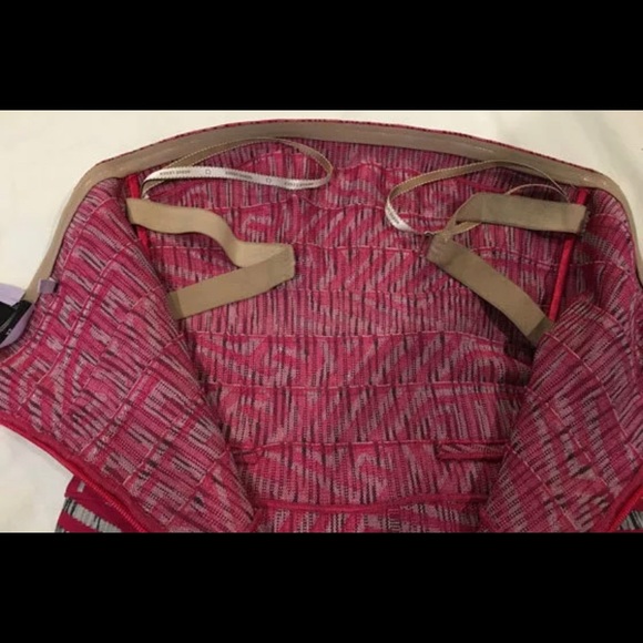 Herve Leger Pink Grey Strapless Bandage Dress xs - Picture 4 of 9